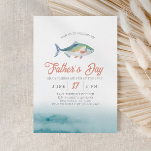 Pêche fête des pères au lac Invitation