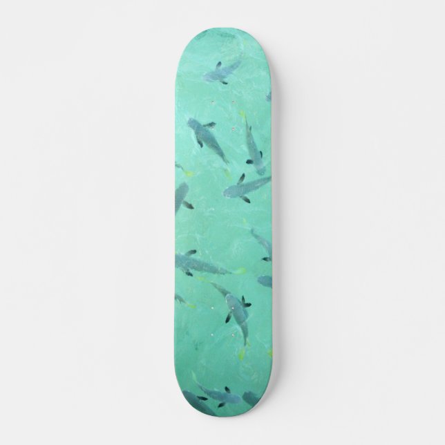 Pêche fidjienne nageant en skateboard d'eau bleu c (Devant)