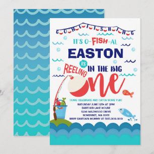 Pêche Invitation Anniversaire O-Fish-Ally Une Part