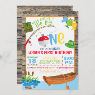 Pêche Invitation d'anniversaire - Le Big One