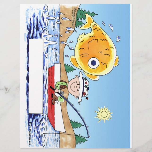 Pêche, Pêcheur - Dessin personnalisé (Devant)