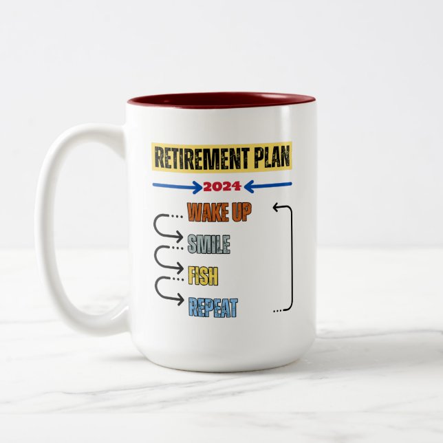 Pêche - Plan de retraite 2024 Mug (Gauche)