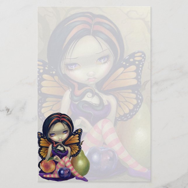 "Pêche, prune, papeterie de poire" (Devant)