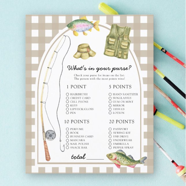 Pêche - Qu'y a-t-il dans votre jeu de baby shower  (Créateur téléchargé)