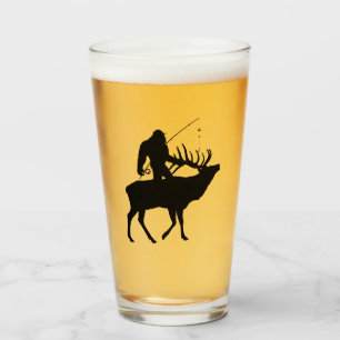 Pêche Sasquatch Riding Elk Bière Verre Tumblr