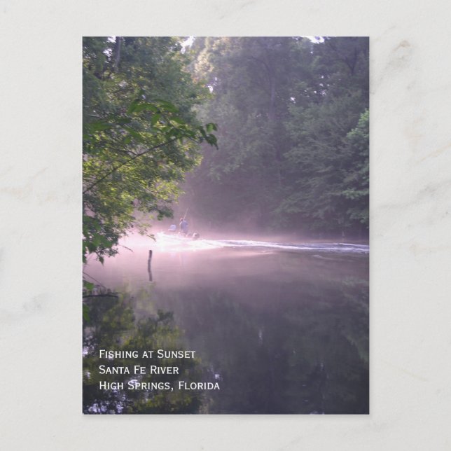 Pêche sur carte postale Sunset (Devant)