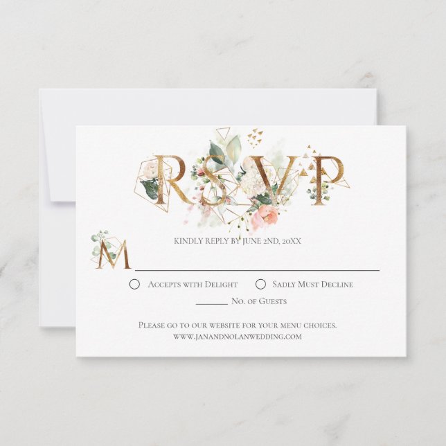 Pêcher Floral Gold Terrarium Stylisé RSVP (Devant)