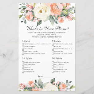 Pêcher la Fête des mariées florale Ce qui est dans