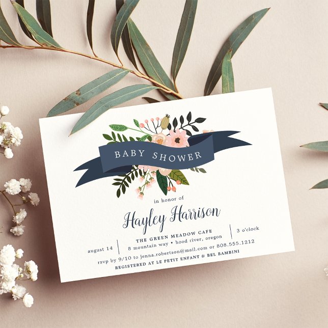 Pêcher la prairie | Invitation Baby shower (Créateur téléchargé)