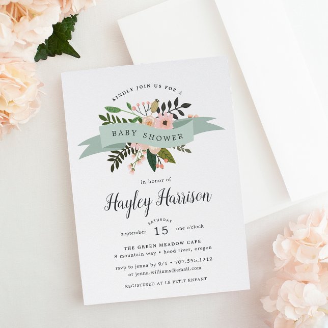 Pêcher la prairie | Invitation Baby shower (Créateur téléchargé)