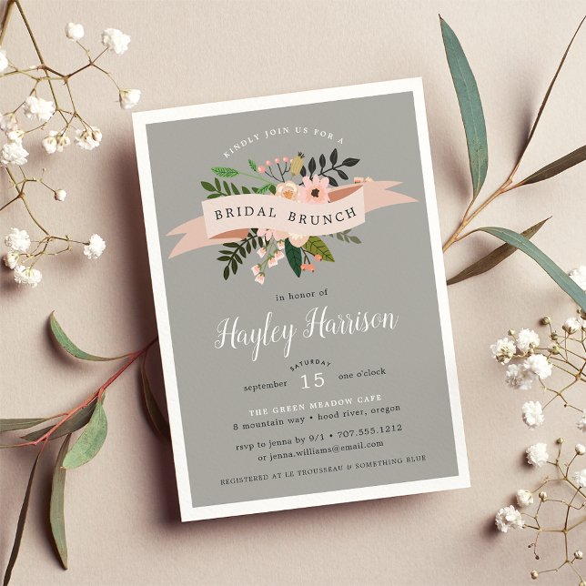 Pêcher la prairie | Invitation de Brunch nuptial (Créateur téléchargé)