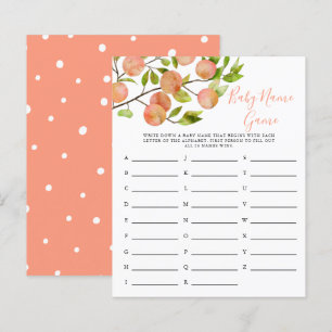 Pêcher Nom du bébé Douche Jeu