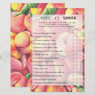 Pêches - Jeu de baby shower mariage au-dessus ou e