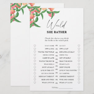 Pêches - Plutôt jeu de Baby Shower pour la mariée