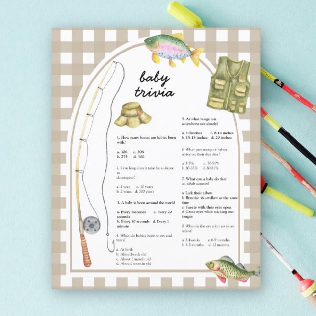 Pêcheur - Bébé Quiz | Jeu de Baby Shower (Créateur téléchargé)