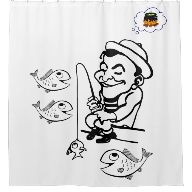 Pêcheur du rideau de douche (Devant)
