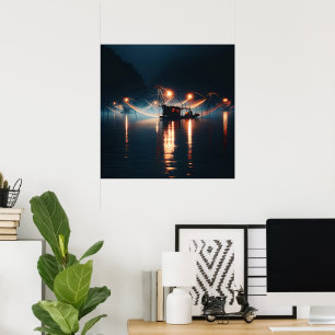 Pêcheur du Vietnam Affiche d'Art du Monde