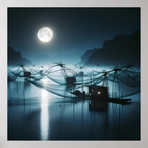 Pêcheur du Vietnam Affiche d'Art du Monde