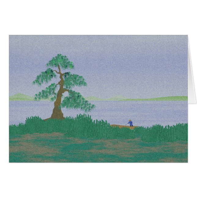 Pêcheur japonais 4 - carte (Devant horizontal)