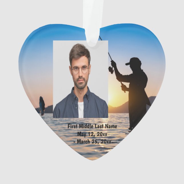 Pêcheur Pêche Date Photo Custom (dos)