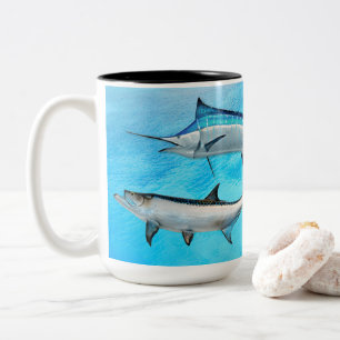 Pêcheur Sport Au Large De La Mug De Poisson Profon