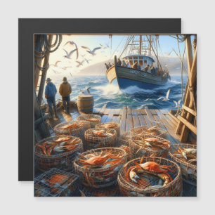 Pêcheurs à la Twilight ramassant des crabes