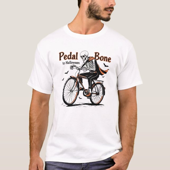 Pedal Bone to T-shirts Halloween Cycling (Devant)