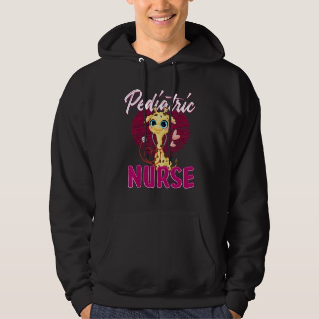 Pediatric Nurse TShirt RN Shirt Pediatrics Giraffe (Devant)