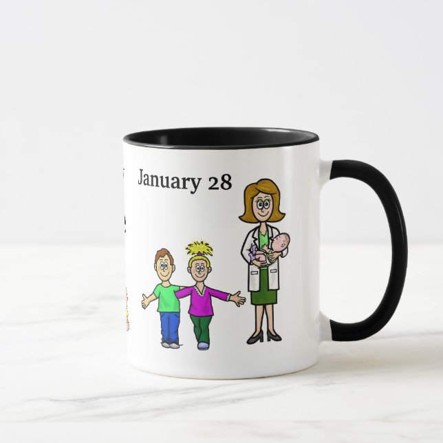 Pediatricienne et enfants personnalisent Mug (Droite)