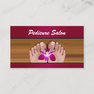 Pedicure Clou Salon Carte de visite rose Fleur