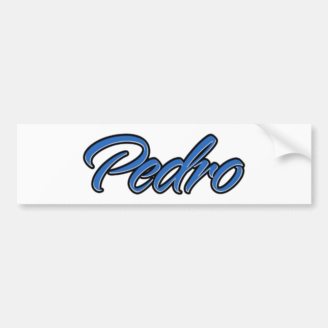 Pedro Nom bleu Autoaufkleber Sticker (Devant)