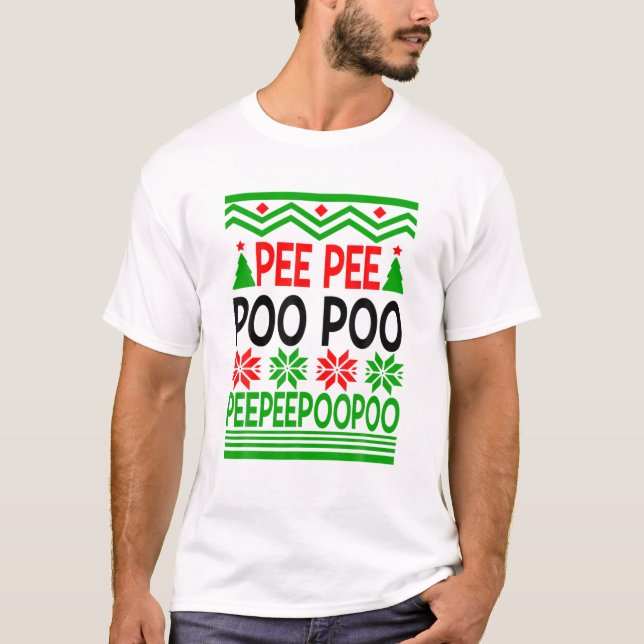 Pee Pee Poo Poo Sweat de Noël moche (Devant)