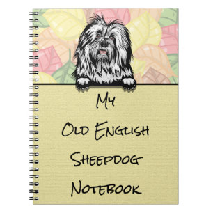 Peee mignonne Vieux carnet de chien de mouton angl