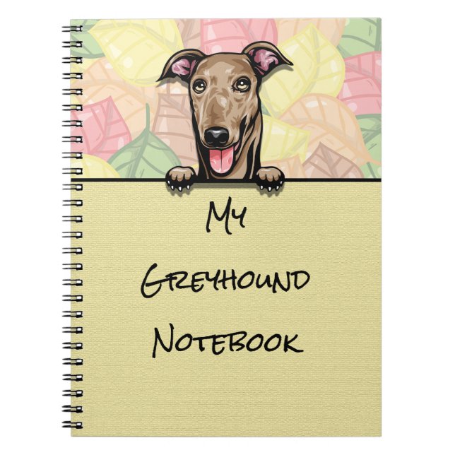 Peeking carnet Greyhound mignon (Devant)