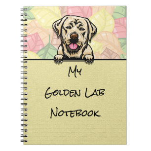 Peeking Cute Golden Labrador carnet