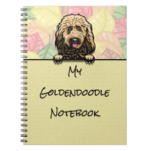 Peeking Cute Goldendoodle carnet