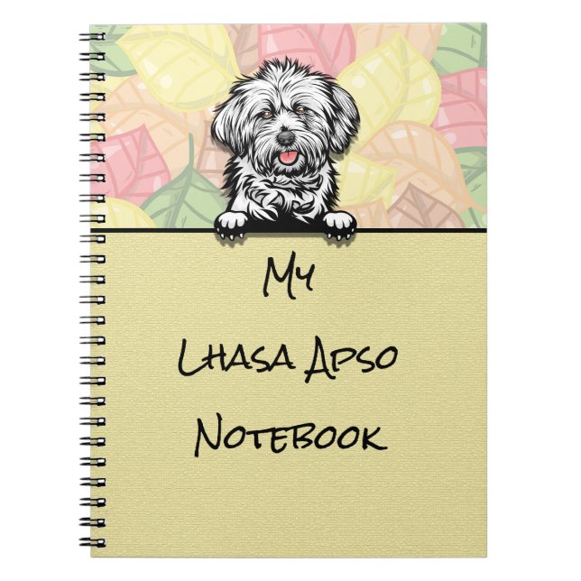 Peeking Cute Lhasa Apso carnet (Devant)