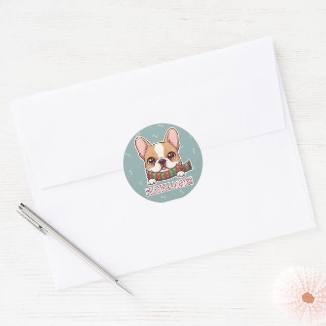 Peeking French Bulldog Cute Sticker (Enveloppe)