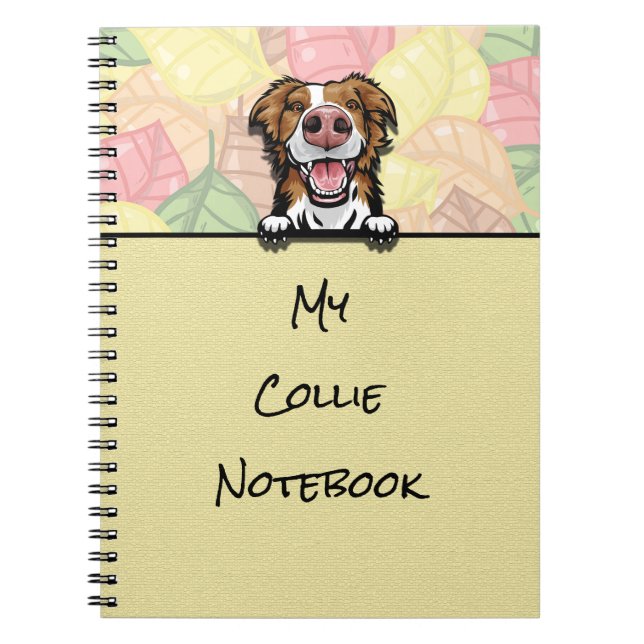 Peeking jolie frontière carnet Collie (Devant)