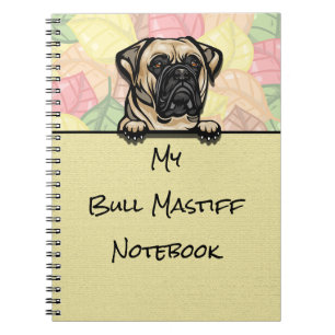 Peeking mignon Bull Mastiff carnet