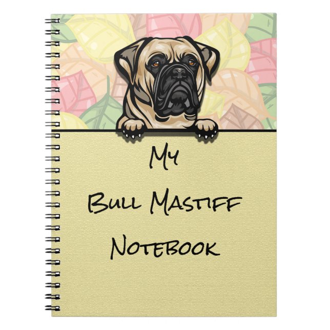 Peeking mignon Bull Mastiff carnet (Devant)