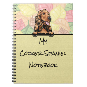 Peeking mignon Cocker carnet espagnol