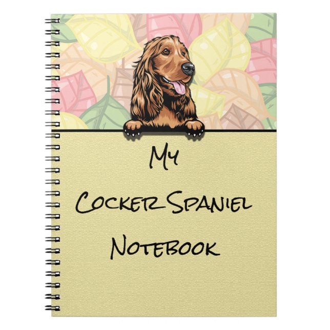 Peeking mignon Cocker carnet espagnol (Devant)