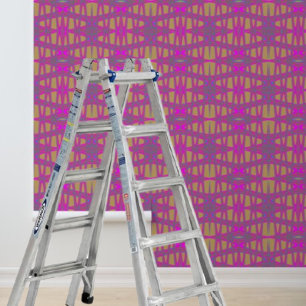 Peel et bâton papier peint rose bleu taupe graphiq