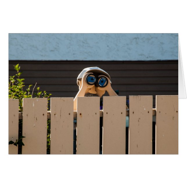 Peeping Neighbor Blank Inside Card (Devant Horizontal)