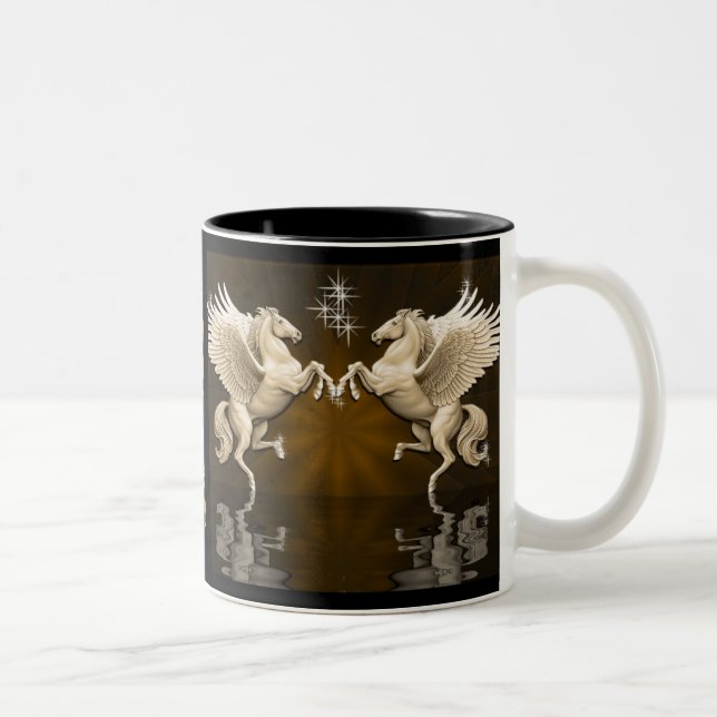 Pégase d'or réflexion café Mug (Droit)