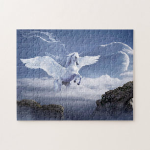 Pegasus Blanc Unicorne Puzzle