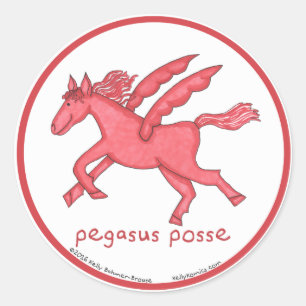 Pegasus Posse autocollants ronds