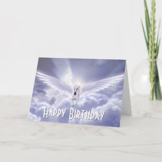 Pegasus Unicorn Bonne carte de voeux d'anniversair