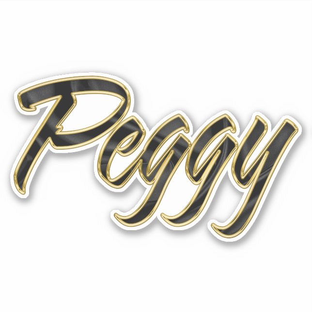 Peggy or noir Lettre Autocollant Sticker (Devant)